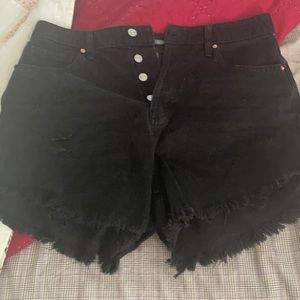 Black Jean shorts